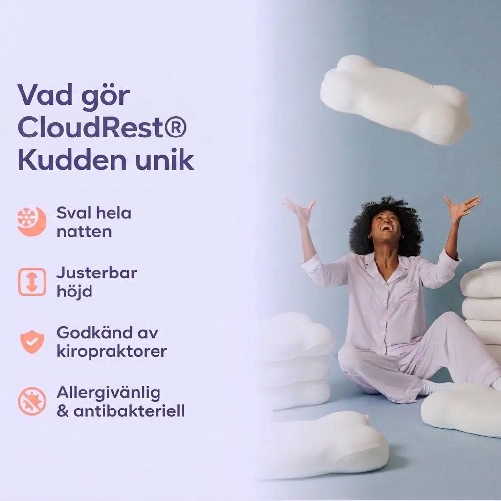CloudRest® Kudde - Bättre sömn från första natten